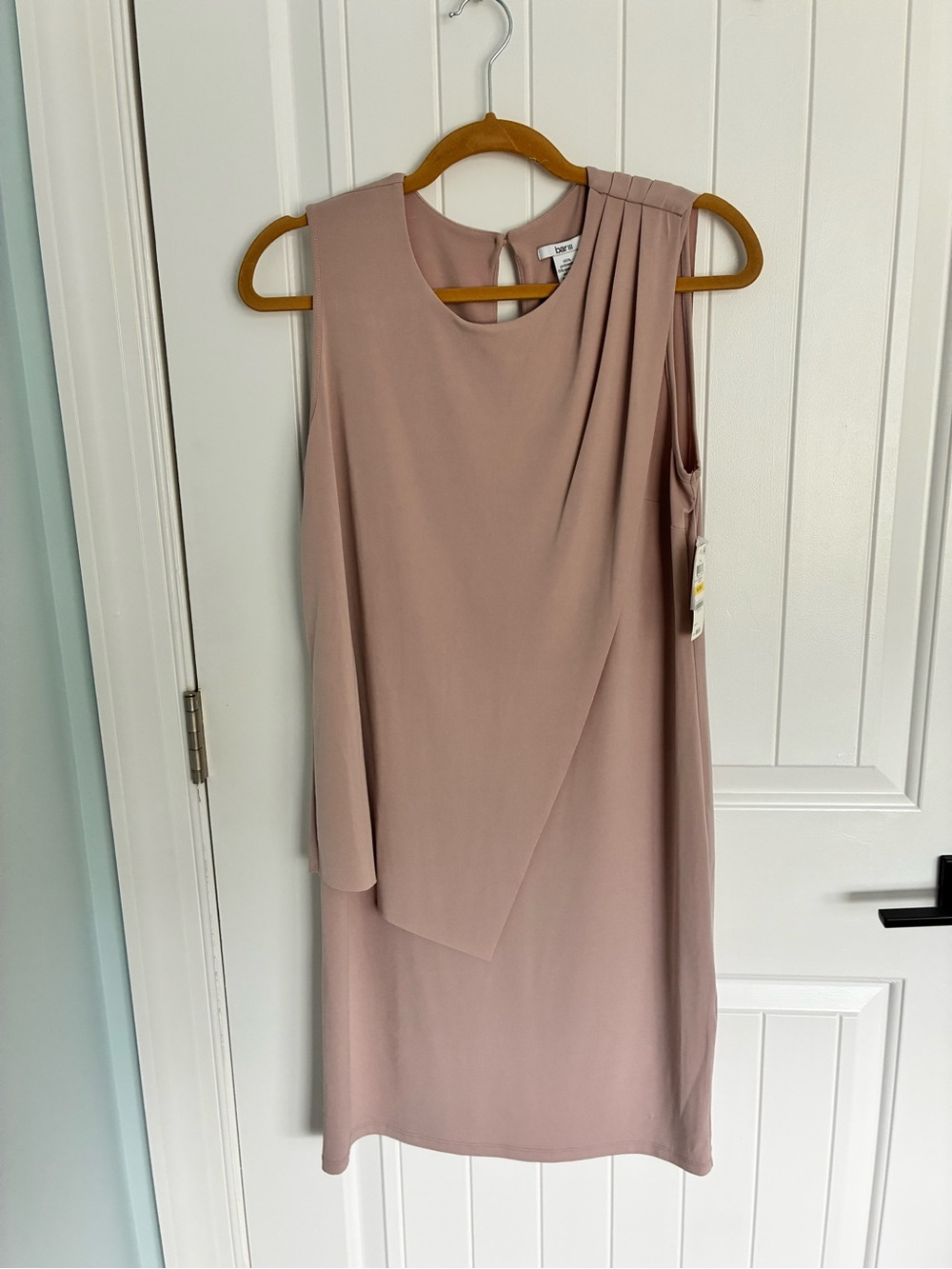 Draped Shift Dress in Dusty Rose by Barr II